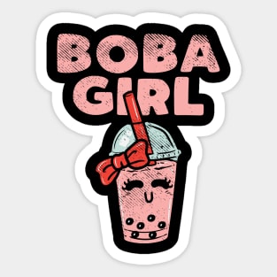 Boba Girl Sticker